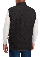 Big & Tall Zip Front Quilted Vest