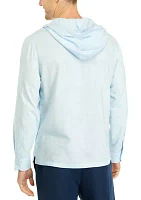 Men's Linen Hooded Shirt