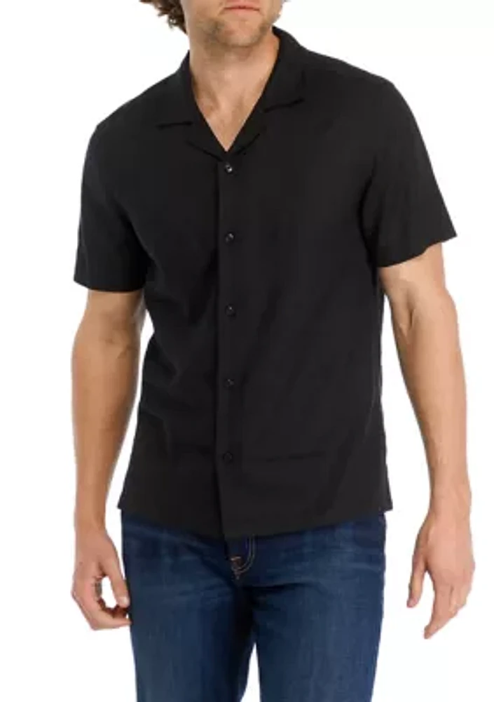 Men's Short Sleeve Linen Camp Shirt