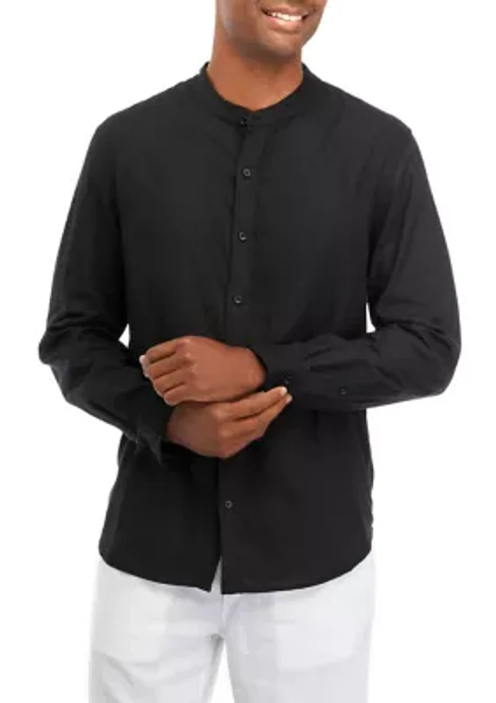 Men's Long Sleeve Linen Shirt