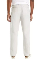 Flat Front Linen Pants