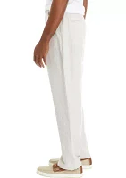 Flat Front Linen Pants