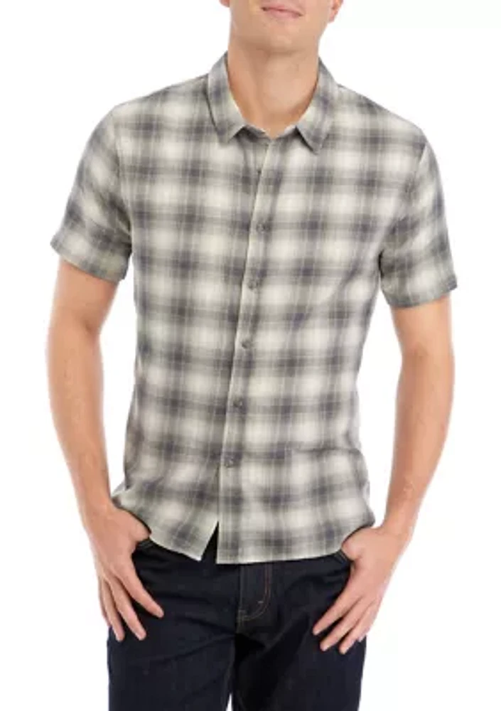 Men's Plaid Woven Button Down Shirt