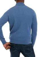 Men's Cashmere 1/4 Button Sweater