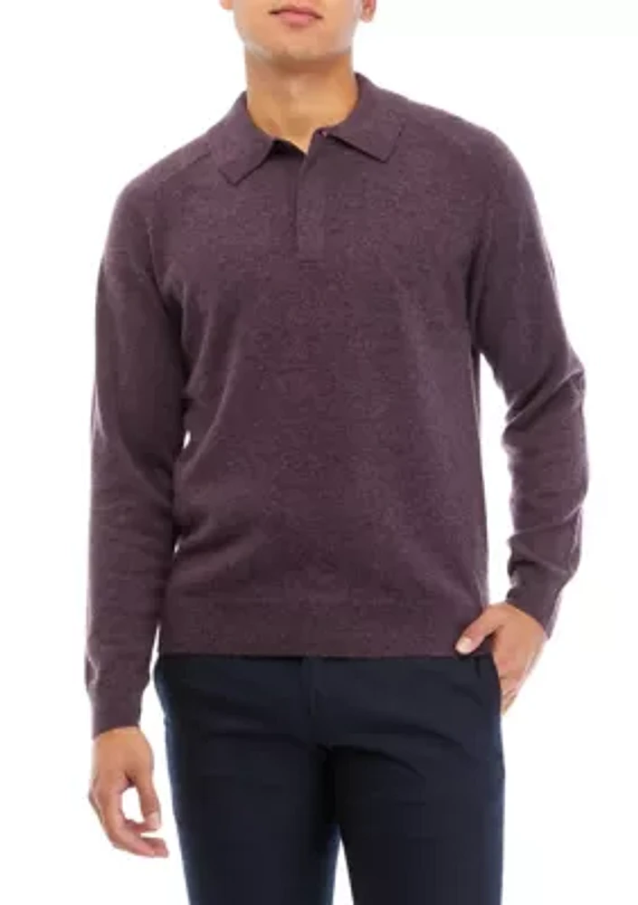 Men's Cashmere Polo Sweater