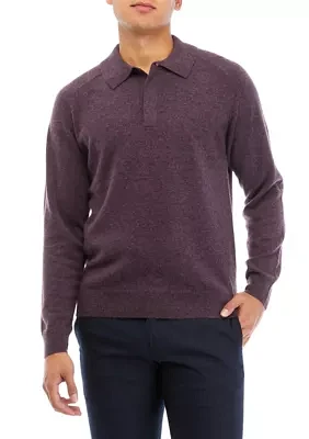 Men's Cashmere Polo Sweater