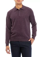 Men's Cashmere Polo Sweater