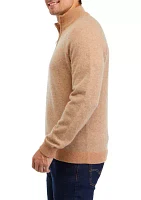 Men's Cashmere 1/4 Zip Mock Neck Sweater