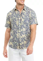 Men's Short Sleeve Printed Woven Shirt