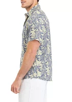 Men's Short Sleeve Printed Woven Shirt