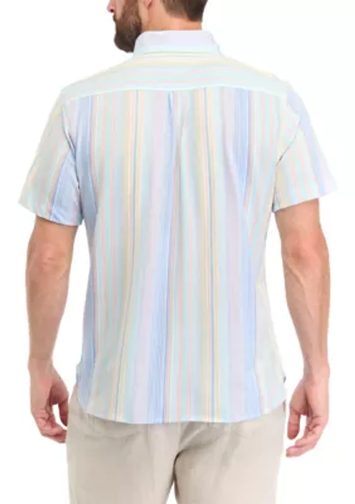 Men's Stripe Shirt with Front Patch