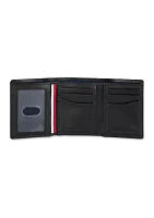 Leather Trifold Wallet with Interior Zipper