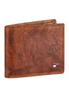 Crunch Leather Slimfold Wallet with Enamel Flag