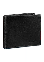 Leather Traveler Wallet with Patch On Interior Card Slots