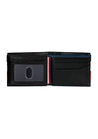 Leather Traveler Wallet with Patch On Interior Card Slots