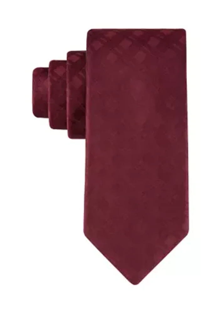 Men's Double Rail Grid Pattern Tie