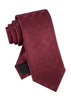 Men's Double Rail Grid Pattern Tie