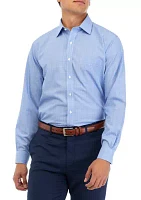 Men's Regular Fit Non Iron Check Dress Shirt