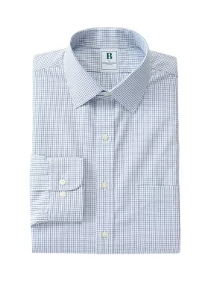 Men's Regular Fit Non Iron Glenn Plaid Dress Shirt