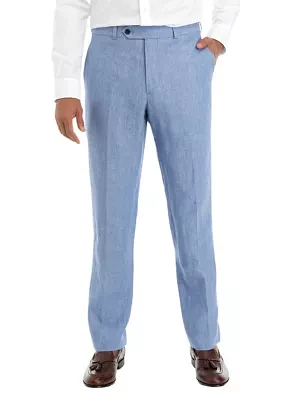 Linen Classic Fit Suit Trousers