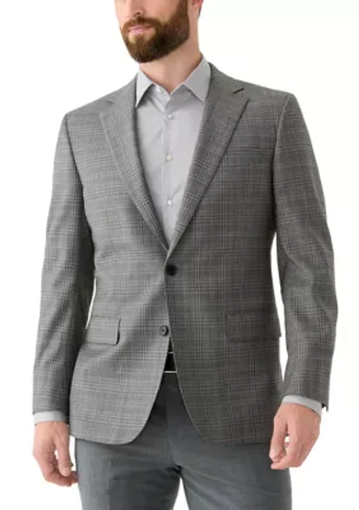 Plaid Wool Classic Fit Sport Coat