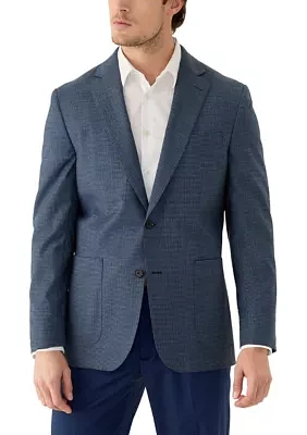 Mini Gingham Wool Stretch Classic Fit Sport Coat