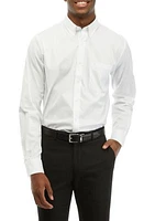 Button Down Pinpoint Dress Shirt