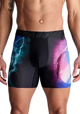 Lightening Print Hanging 6" Boxer Briefs