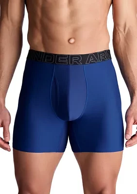 One Pair Performance Tech Solid Boxer Briefs - 6" Inseam