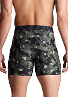 3 Pack Performance Tech Print/Solid Boxer Briefs - 6" Inseam