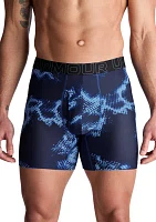 3 Pack Performance Tech Mesh Print/Solid Boxer Briefs - 6" Inseam