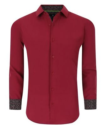 Tom Baine Slim Fit Performance Long Sleeve Solid Button Down