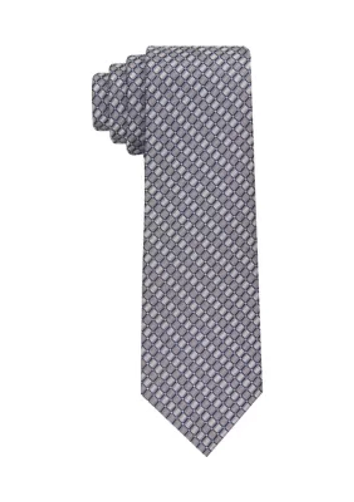 Grid Print Tie