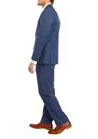 Men's Blue Texture Suit