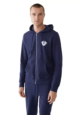 Men's Puff Print Logo Zip Hoody