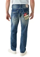 Ricky Straight Jeans with Back Pocket Patch