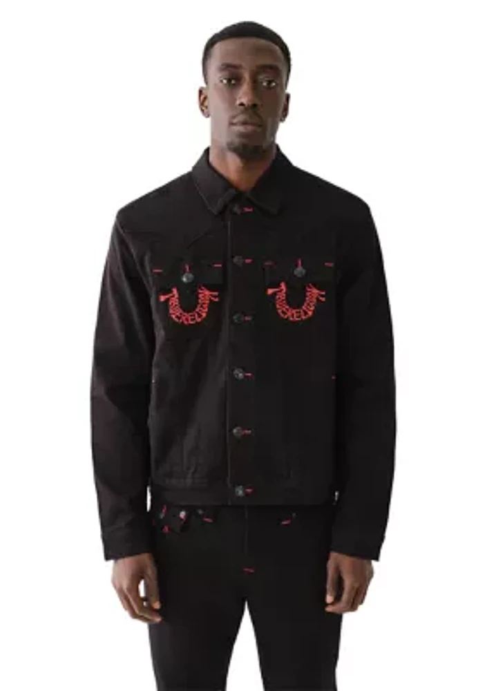 Jimmy Embroidered Pocket Denim Jacket