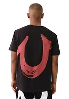 Men's Relaxed Fit Short Sleeve Horseshoe Logo Graphic T-Shirt