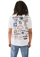 Men's Multi Logo Short Sleeve Graphic T-Shirt