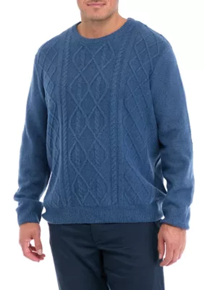 Big & Tall Fisherman Crew Neck Sweater