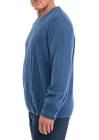 Big & Tall Fisherman Crew Neck Sweater