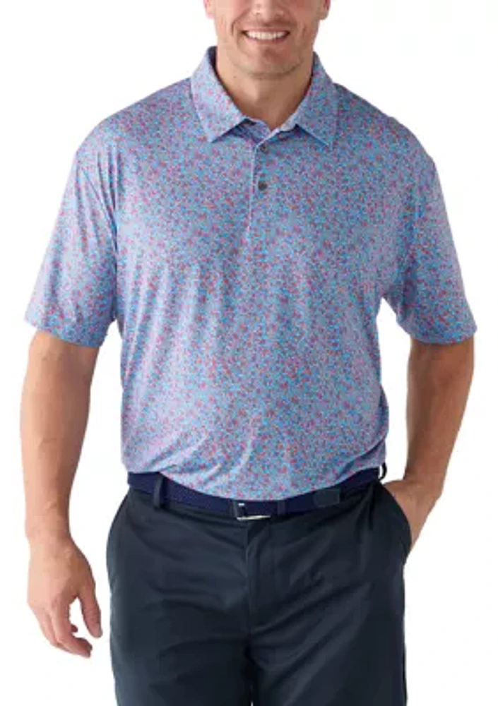 Big & Tall Micro Floral Polo Shirt