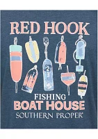 Short Sleeve Fishing Hooks Graphic T-Shirt