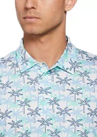 Palm Print Polo Shirt