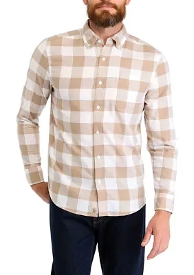 Long Sleeve Flannel Buffalo Check Shirt