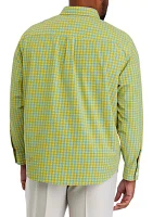 Big & Tall Long Sleeve Gingham Plaid Shirt