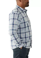 Big & Tall Plaid Printed Shirt