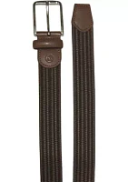 Leather Braid Stretch Belt