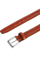 Men's 35 Millimeter Tan Center Heat Crease Leather Belt