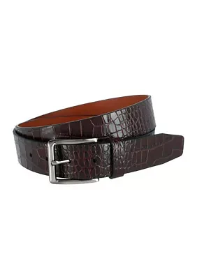 Men's Stitch Detail Leather Belt